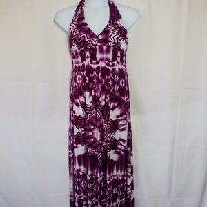 Bisou Bisou Tie dyed halter maxi dress